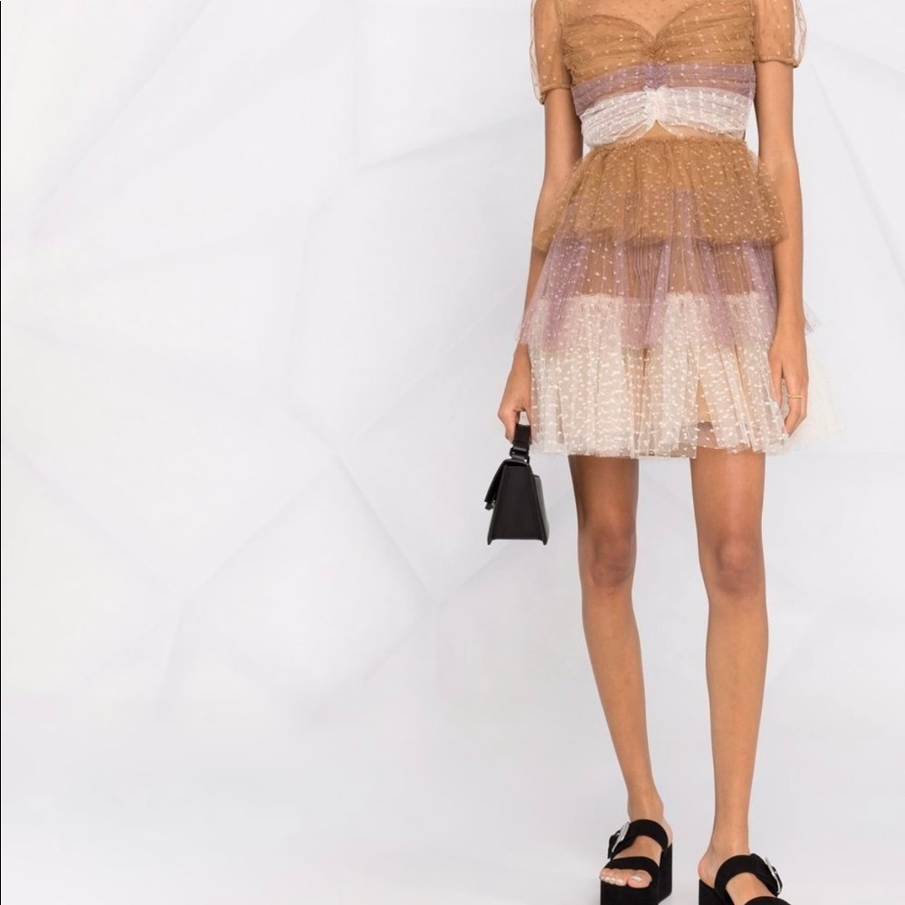 STUNNING RED VALENTINO LAYERED TULLE DRESS NWT